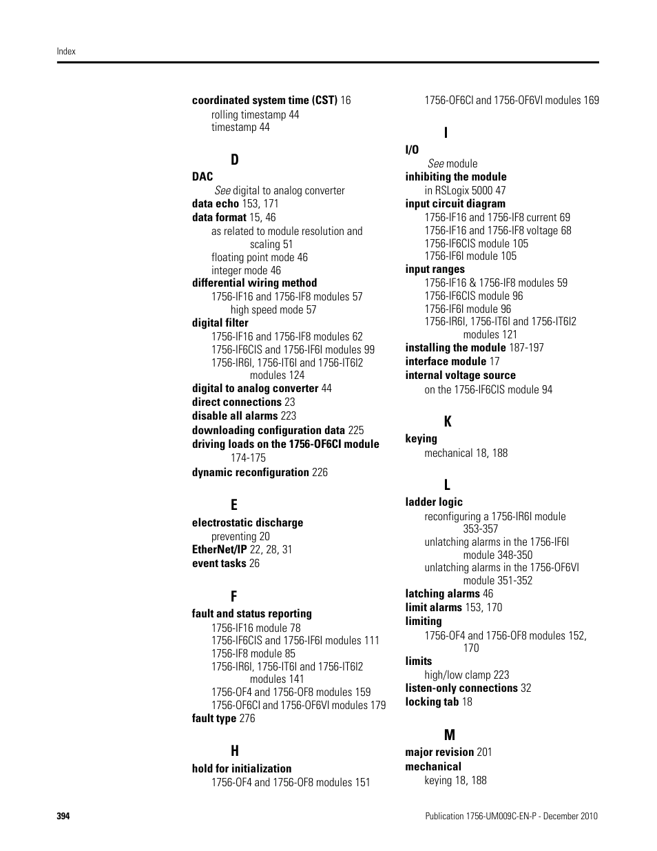 Rockwell Automation 1756-XXXX ControlLogix Analog I/O Modules User Manual | Page 394 / 401