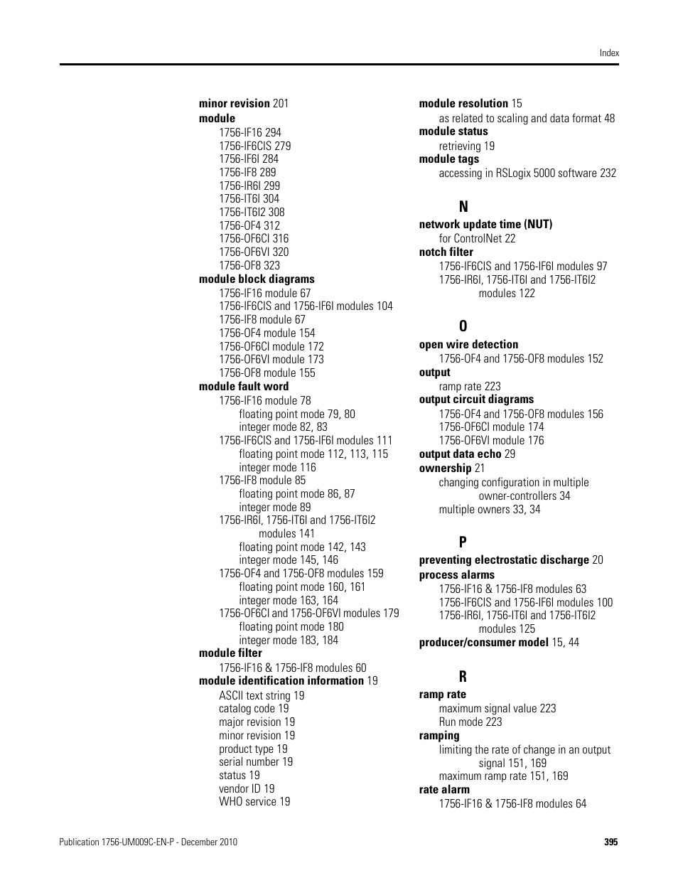 Rockwell Automation 1756-XXXX ControlLogix Analog I/O Modules User Manual | Page 395 / 401