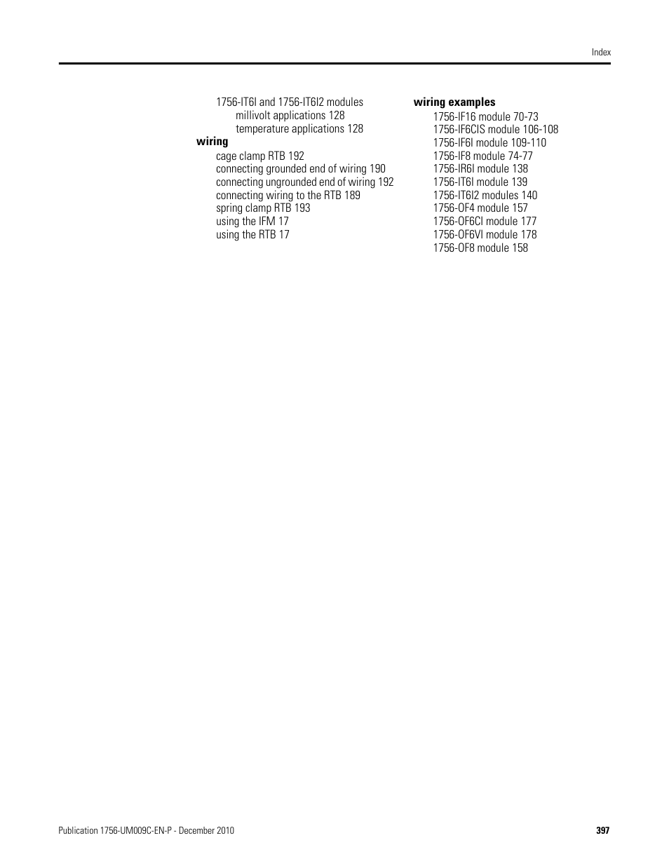 Rockwell Automation 1756-XXXX ControlLogix Analog I/O Modules User Manual | Page 397 / 401