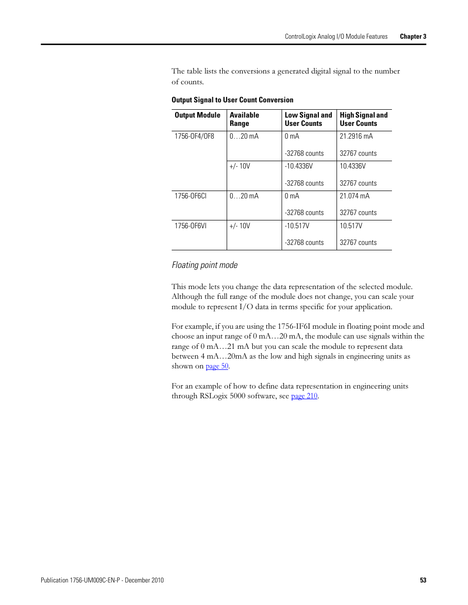Rockwell Automation 1756-XXXX ControlLogix Analog I/O Modules User Manual | Page 53 / 401
