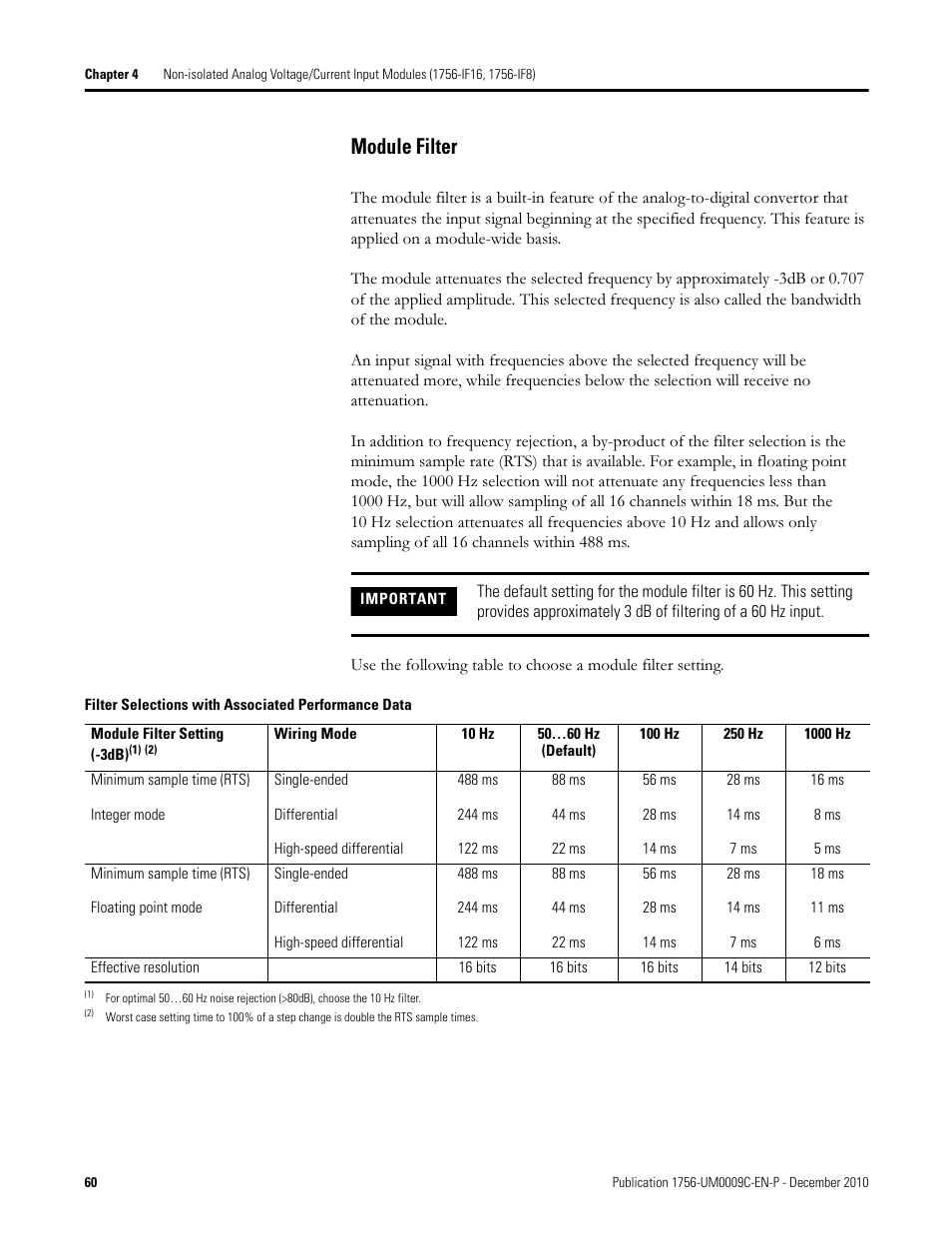 Module filter | Rockwell Automation 1756-XXXX ControlLogix Analog I/O Modules User Manual | Page 60 / 401