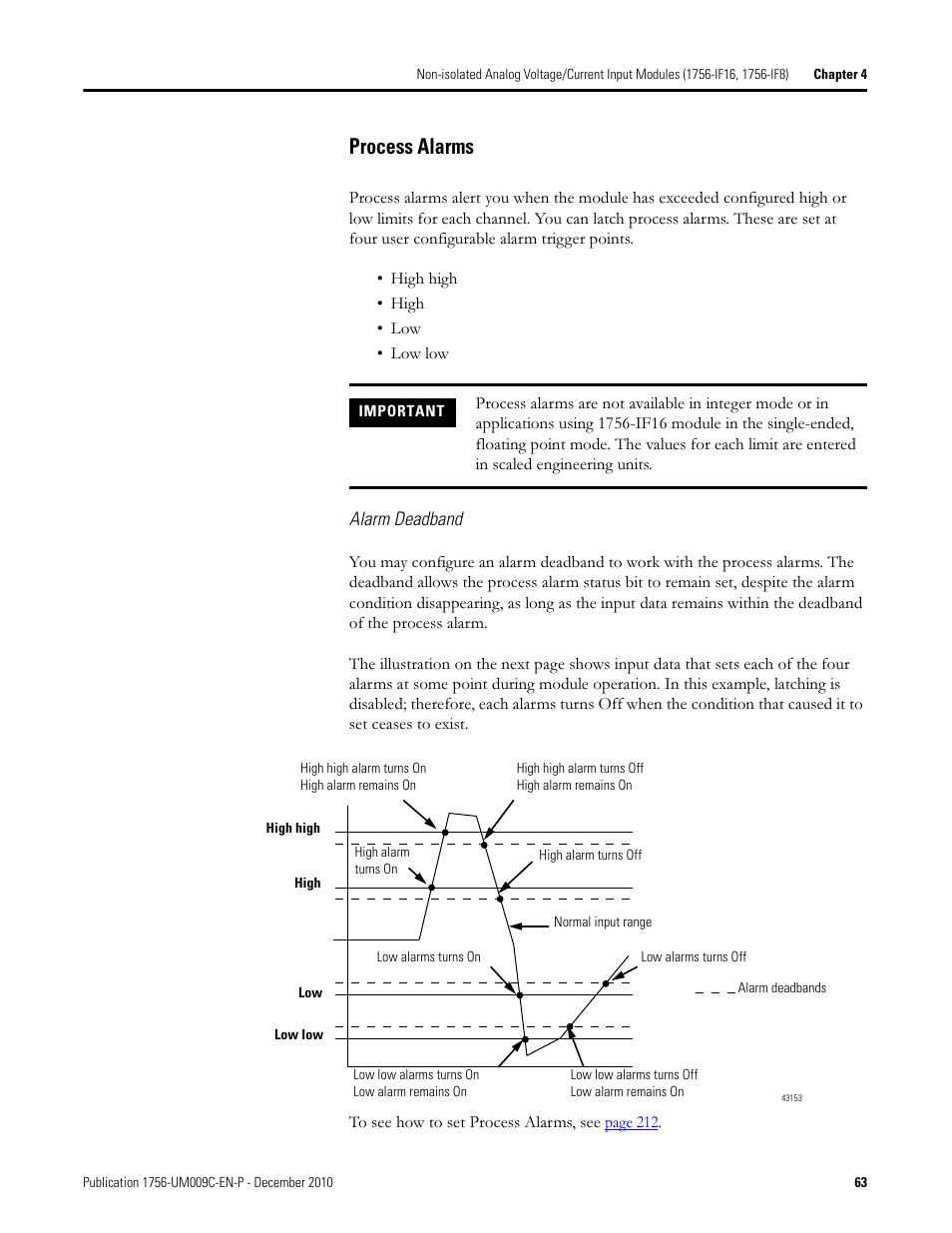 Process alarms | Rockwell Automation 1756-XXXX ControlLogix Analog I/O Modules User Manual | Page 63 / 401
