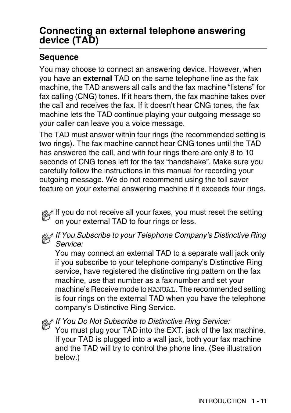 Sequence | Brother FAX-565 User Manual | Page 29 / 148