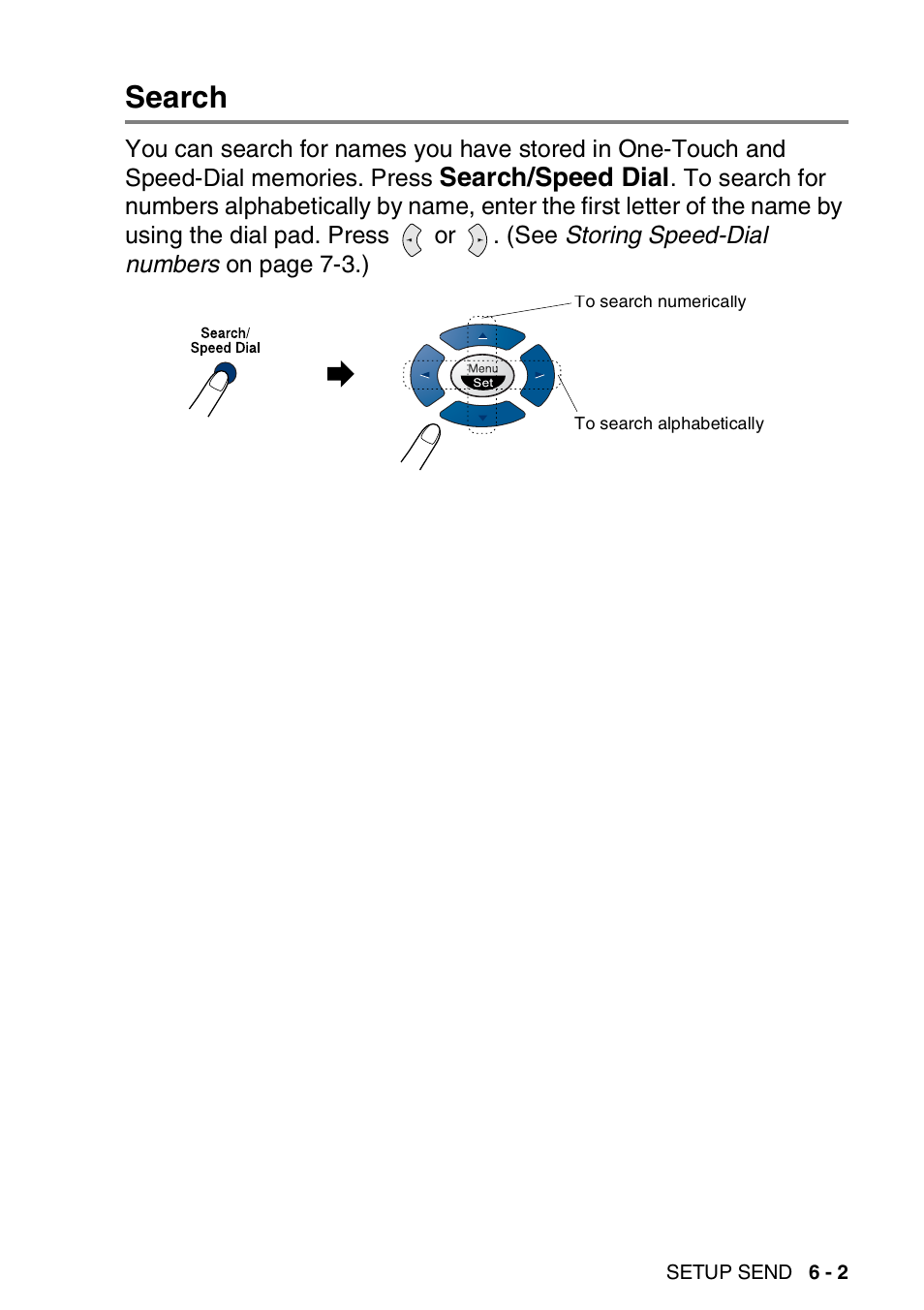 Search | Brother FAX-565 User Manual | Page 73 / 148