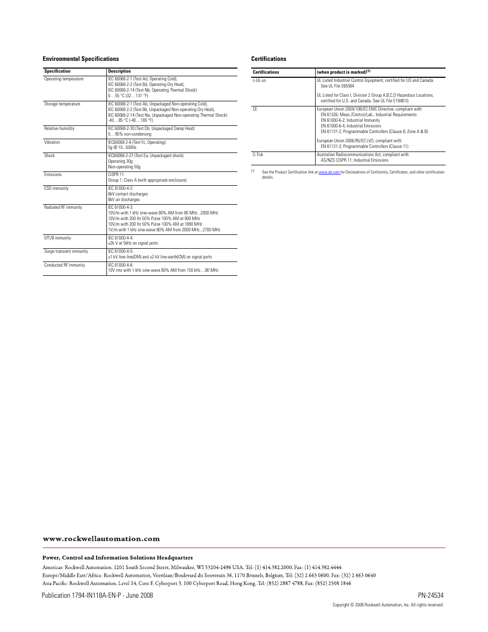 Back cover | Rockwell Automation 1794-IH16 FLEX I/O 125V dc Digital Input Module User Manual | Page 4 / 4