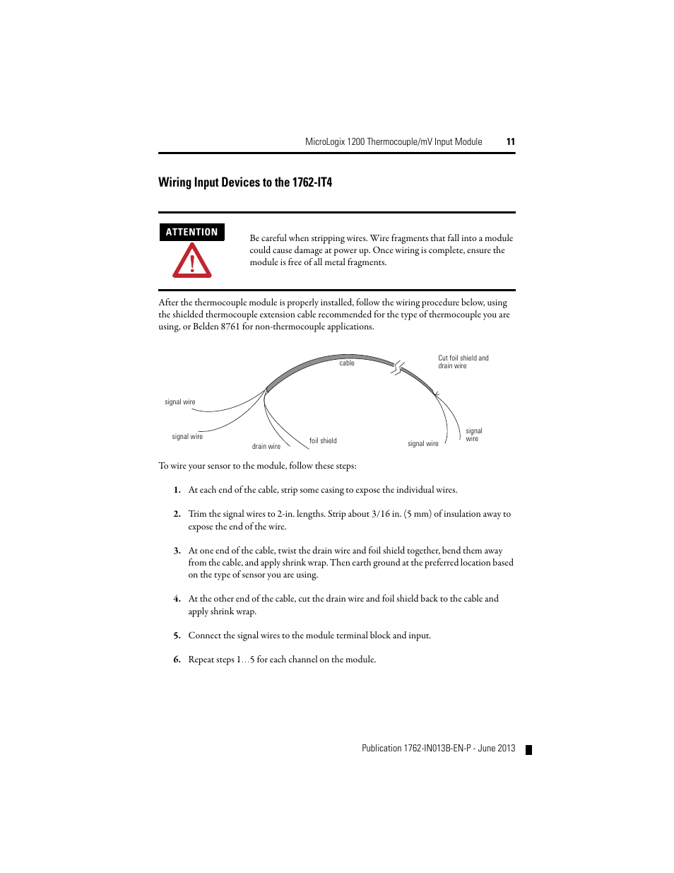 Rockwell Automation 1762-IT4 Thermocouple/mV Input Module User Manual | Page 11 / 24