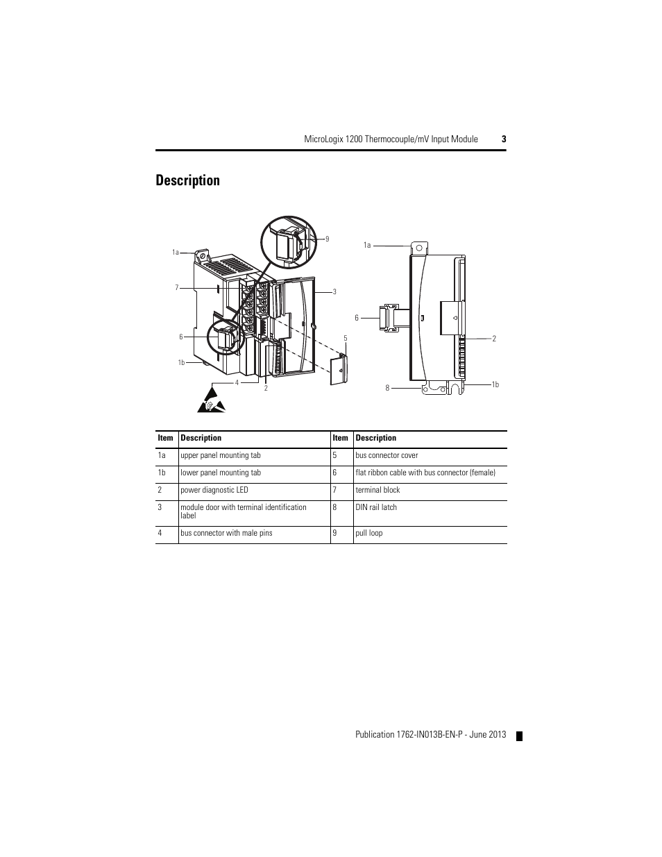 Description | Rockwell Automation 1762-IT4 Thermocouple/mV Input Module User Manual | Page 3 / 24