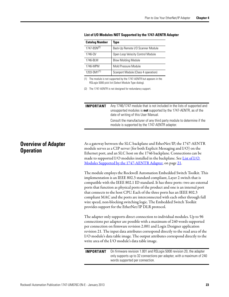 Overview of adapter operation | Rockwell Automation 1747-AENTR SLC 500 EtherNet/IP Adapter User Manual User Manual | Page 29 / 84