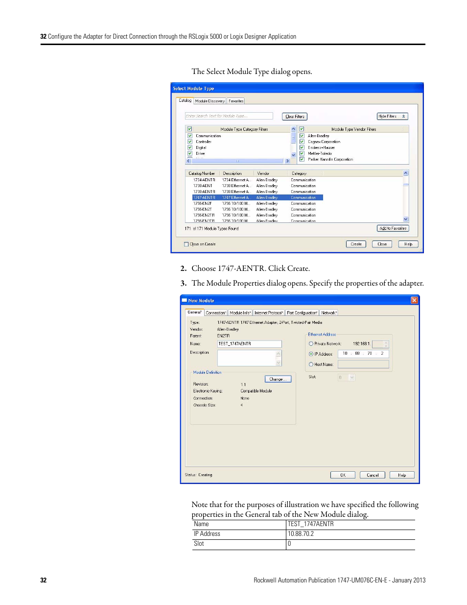 Rockwell Automation 1747-AENTR SLC 500 EtherNet/IP Adapter User Manual User Manual | Page 38 / 84