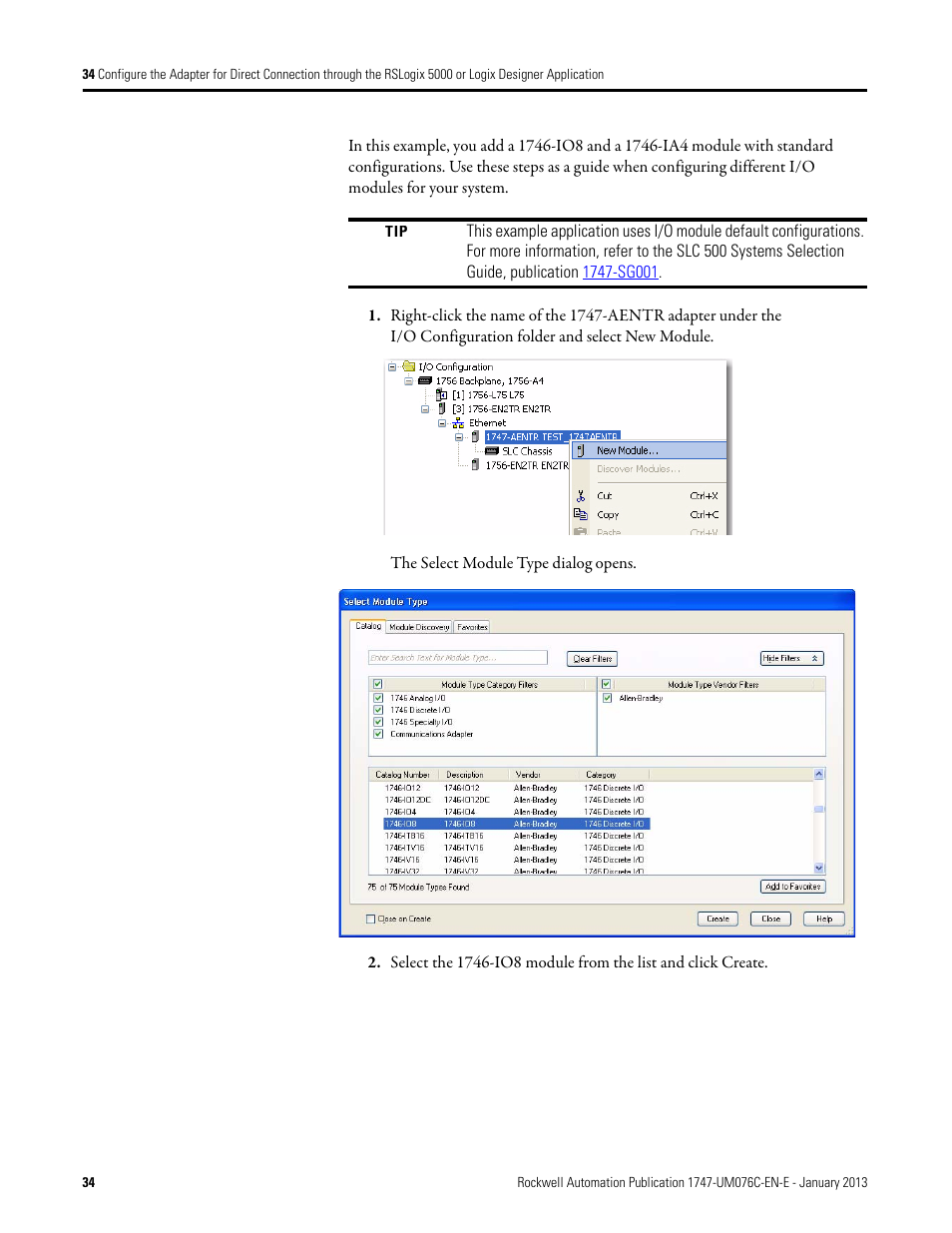 Rockwell Automation 1747-AENTR SLC 500 EtherNet/IP Adapter User Manual User Manual | Page 40 / 84