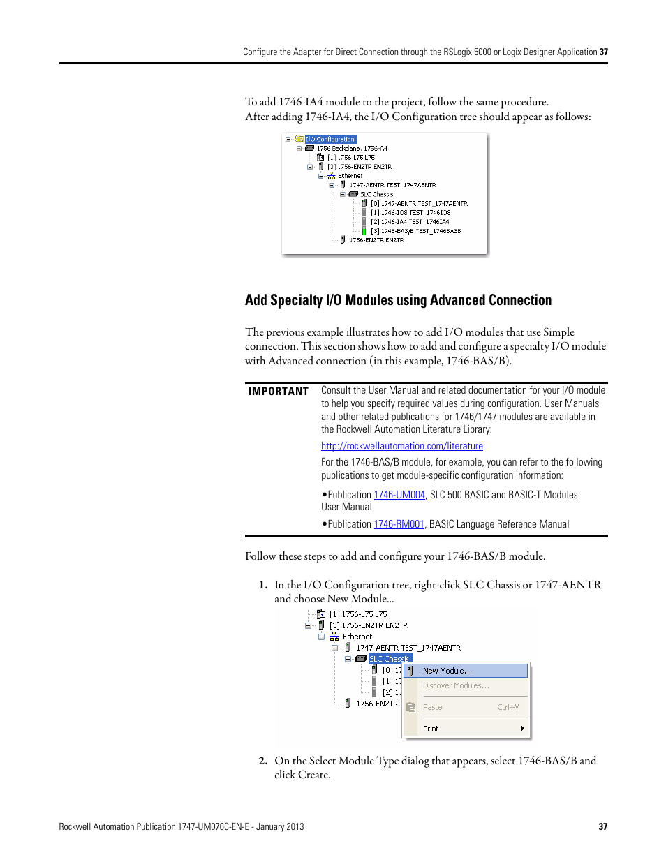 Rockwell Automation 1747-AENTR SLC 500 EtherNet/IP Adapter User Manual User Manual | Page 43 / 84