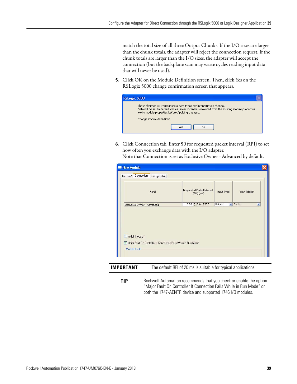 Rockwell Automation 1747-AENTR SLC 500 EtherNet/IP Adapter User Manual User Manual | Page 45 / 84
