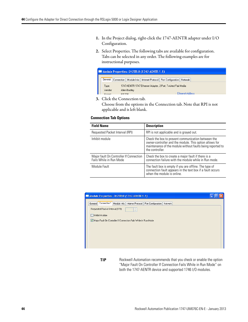 Rockwell Automation 1747-AENTR SLC 500 EtherNet/IP Adapter User Manual User Manual | Page 50 / 84