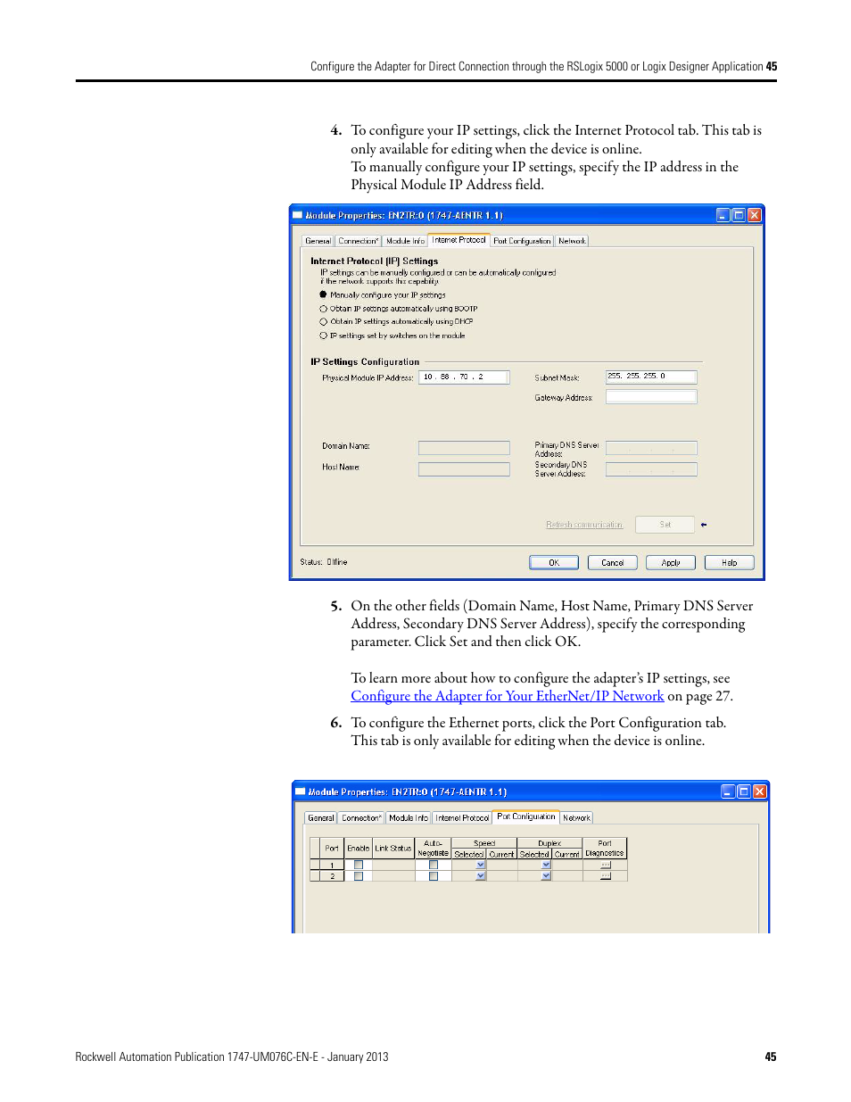Rockwell Automation 1747-AENTR SLC 500 EtherNet/IP Adapter User Manual User Manual | Page 51 / 84