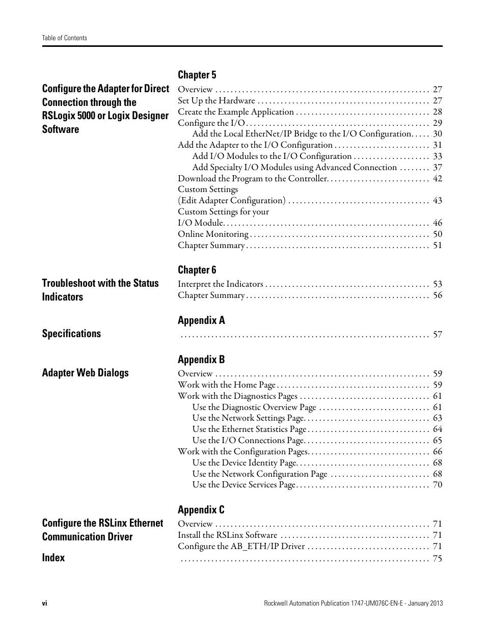 Rockwell Automation 1747-AENTR SLC 500 EtherNet/IP Adapter User Manual User Manual | Page 6 / 84