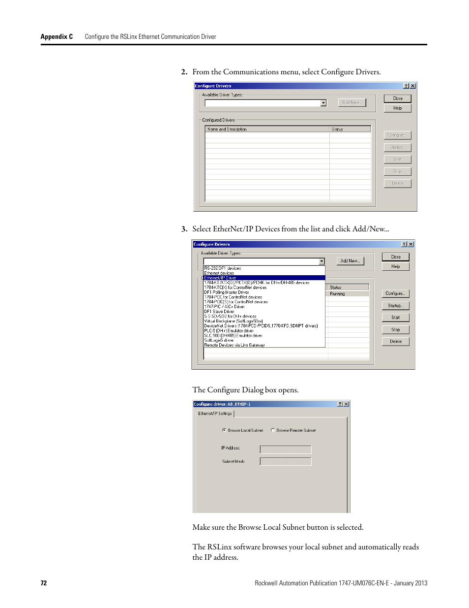 Rockwell Automation 1747-AENTR SLC 500 EtherNet/IP Adapter User Manual User Manual | Page 78 / 84