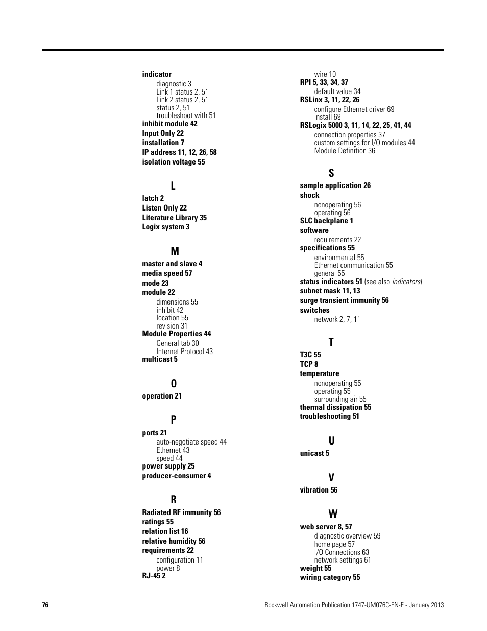 Rockwell Automation 1747-AENTR SLC 500 EtherNet/IP Adapter User Manual User Manual | Page 82 / 84