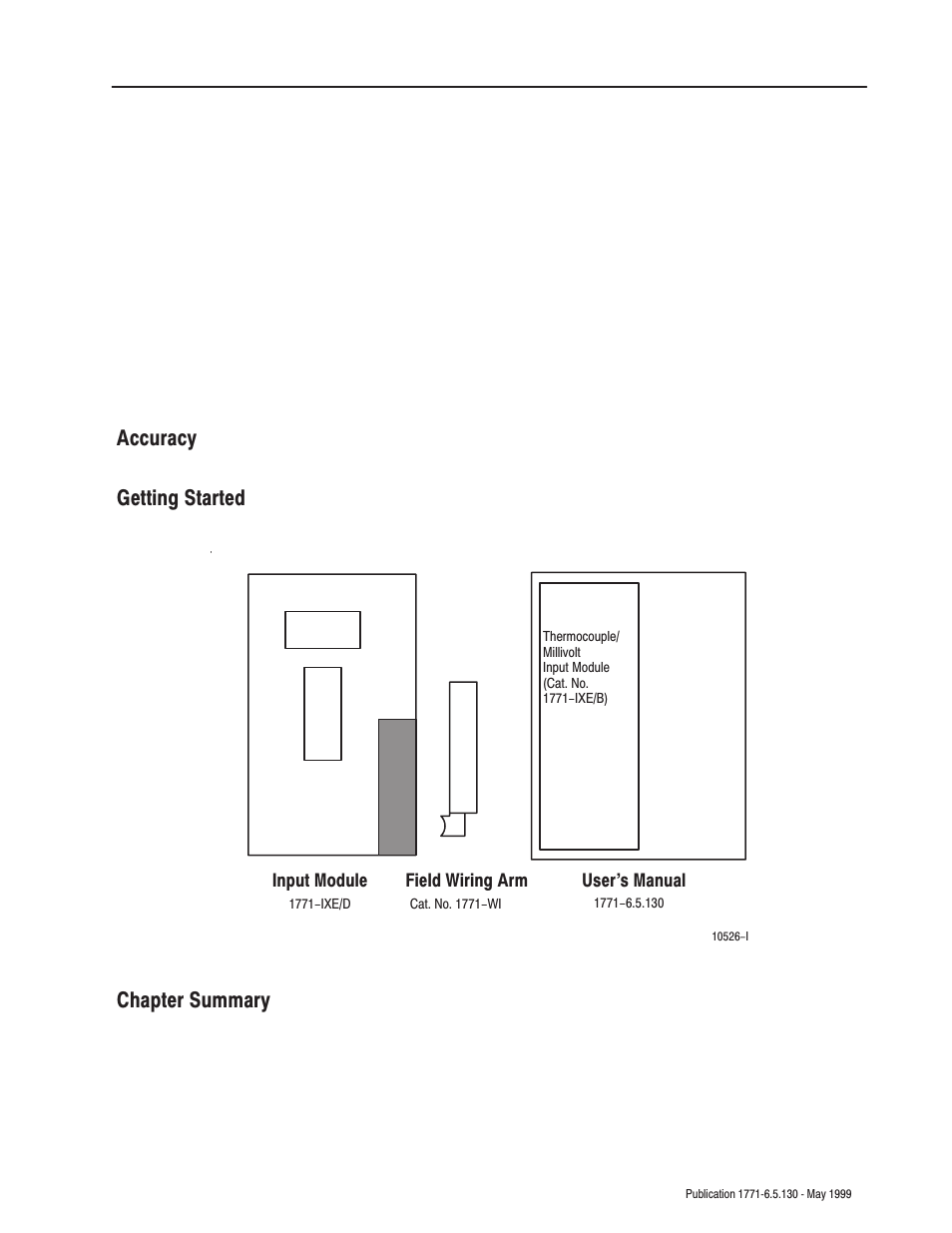 Accuracy getting started chapter summary | Rockwell Automation 1771-IXE/D Thermocouple/Millivolt Input Module User Manual User Manual | Page 13 / 85