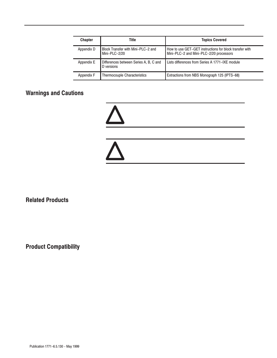 Rockwell Automation 1771-IXE/D Thermocouple/Millivolt Input Module User Manual User Manual | Page 4 / 85