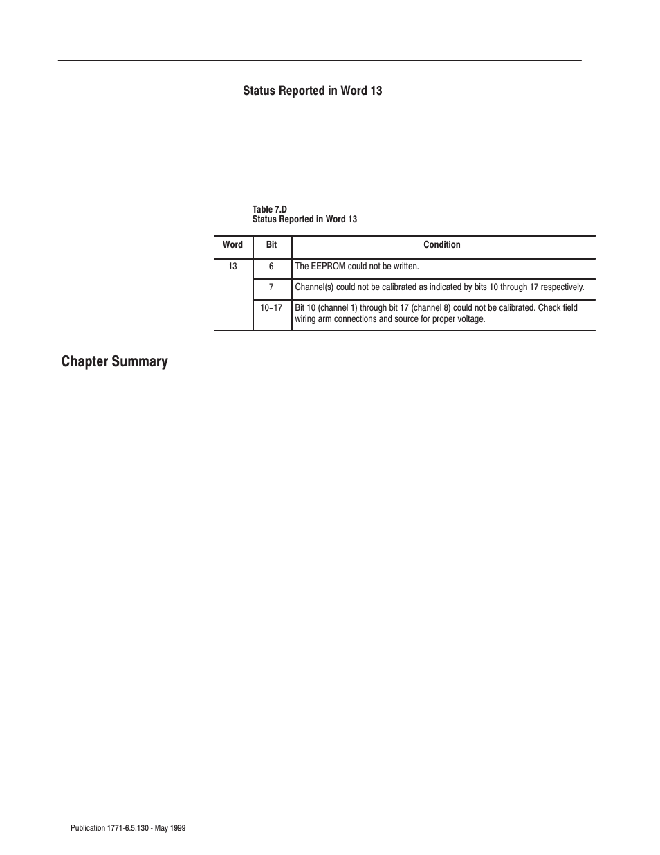 Chapter summary | Rockwell Automation 1771-IXE/D Thermocouple/Millivolt Input Module User Manual User Manual | Page 54 / 85
