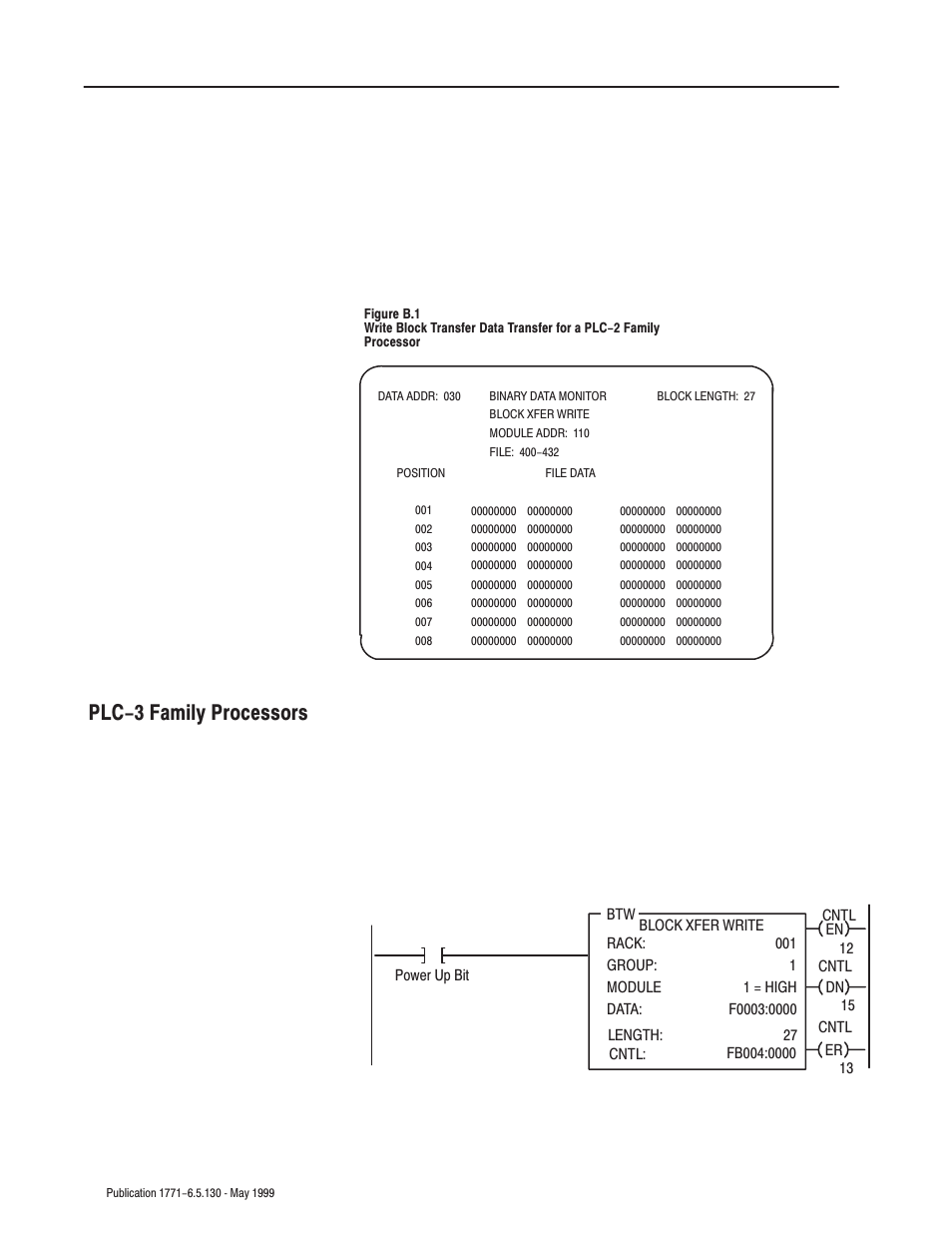 Plc-3 family processors | Rockwell Automation 1771-IXE/D Thermocouple/Millivolt Input Module User Manual User Manual | Page 60 / 85