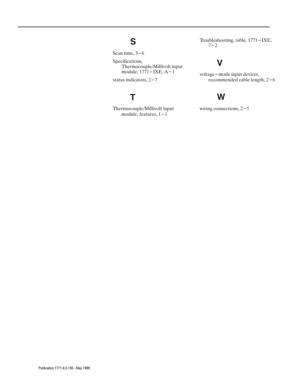 Rockwell Automation 1771-IXE/D Thermocouple/Millivolt Input Module User Manual User Manual | Page 82 / 85