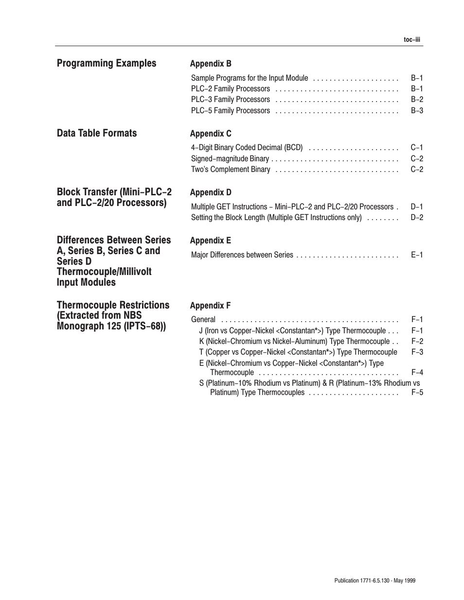 Rockwell Automation 1771-IXE/D Thermocouple/Millivolt Input Module User Manual User Manual | Page 9 / 85