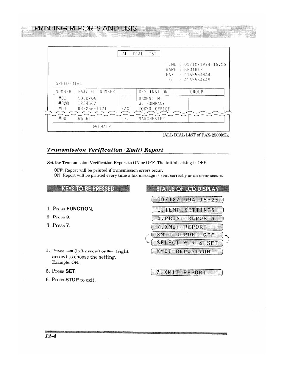 Status of lcd display, Hklnillmcri l^;bpuklb amu | Brother 2500ML User Manual | Page 114 / 132