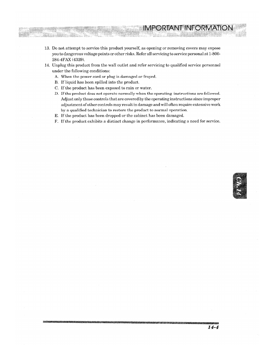 Important information | Brother 2500ML User Manual | Page 127 / 132