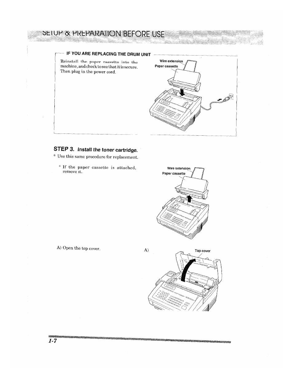 Step 3. instali the toner cartridge, Instali | Brother 2500ML User Manual | Page 16 / 132