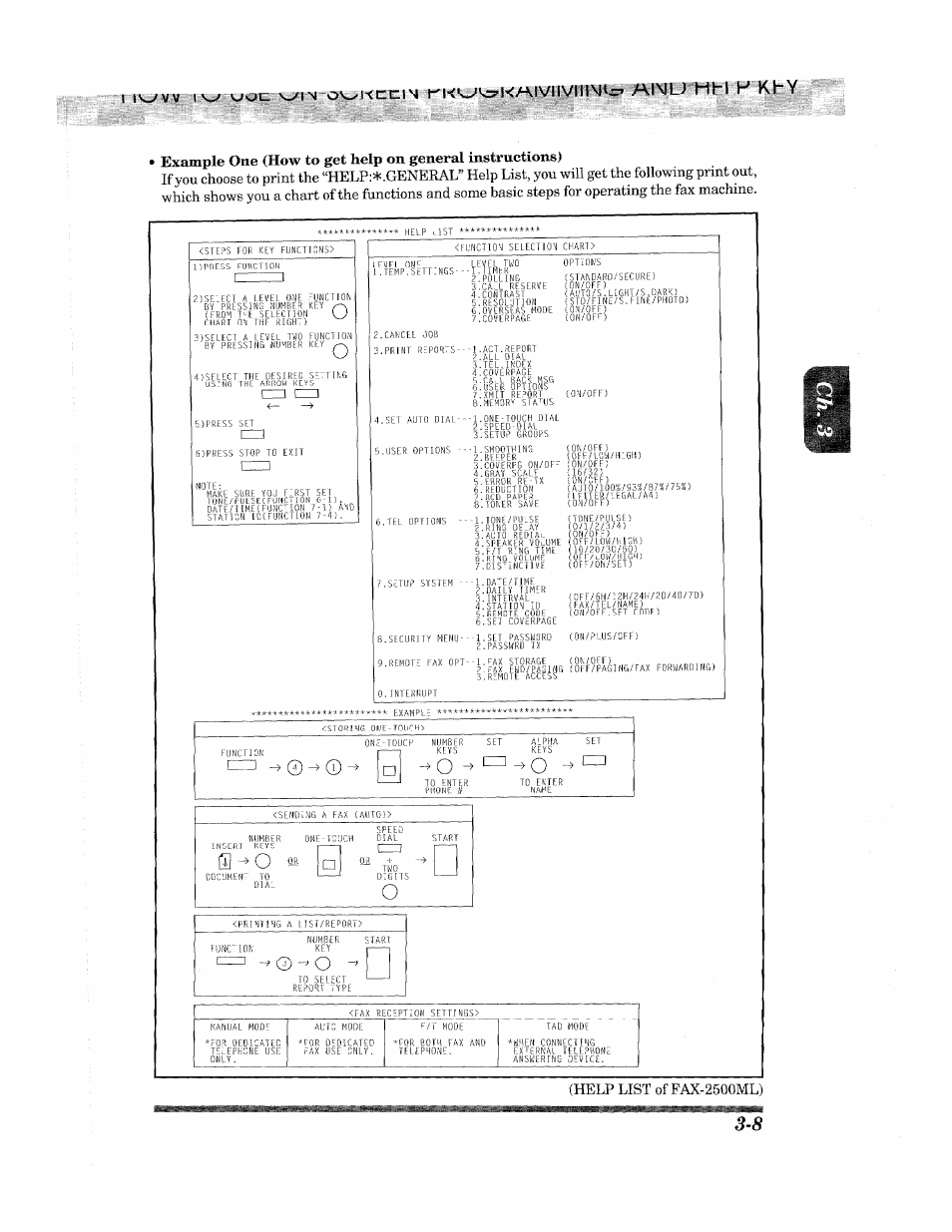 Help list of fax-2500ml) | Brother 2500ML User Manual | Page 35 / 132