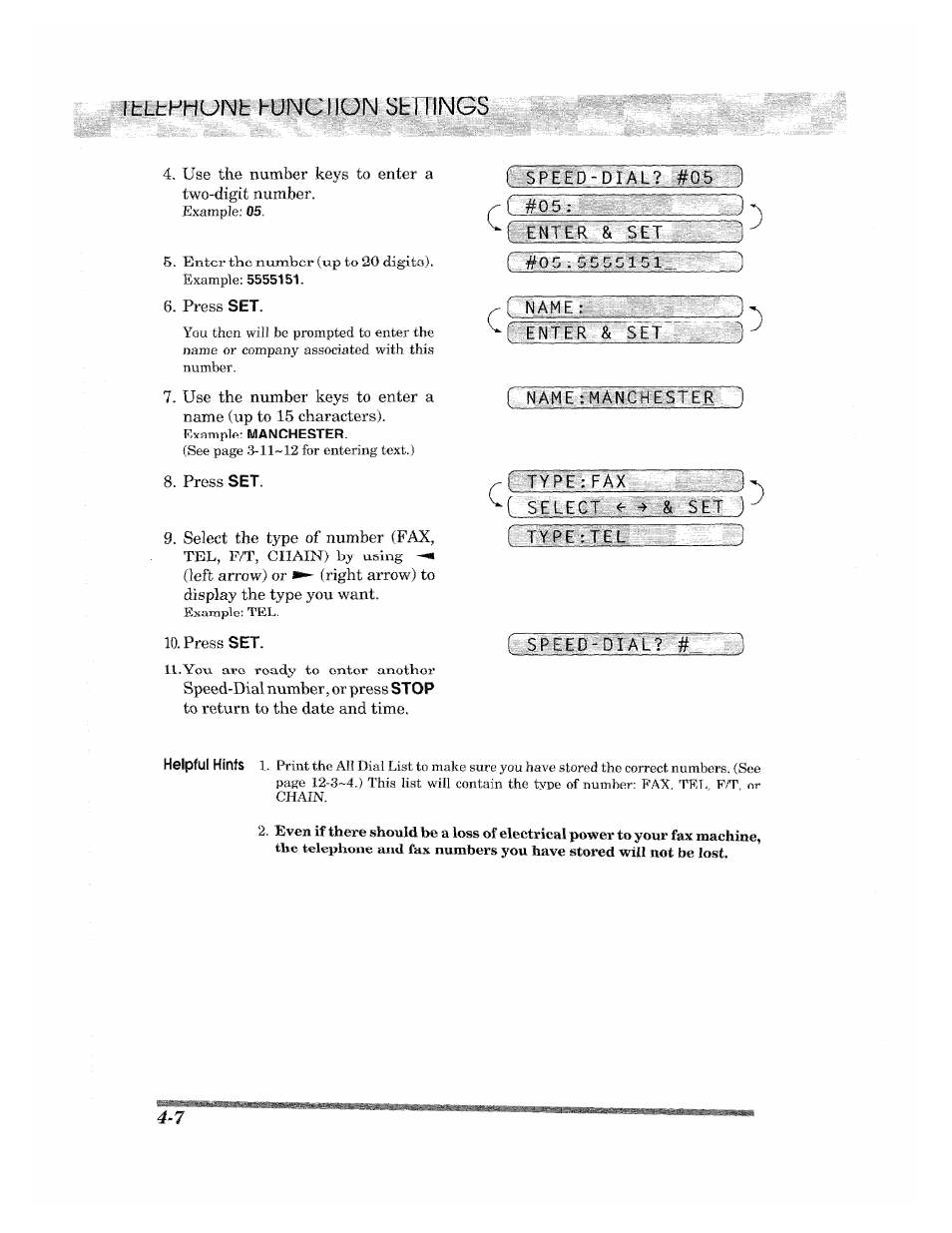 Speed-dial, F ente;r & set, Enter &set | Fllameimahbhester, Select, I- srl ep- euat? -c | Brother 2500ML User Manual | Page 46 / 132