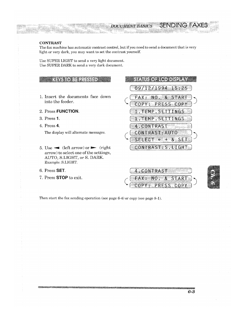 Press function, F сору : press i copu, Pltremp.settings | T'contrasitt s el birr, R4.eqn;trasr, Net ■ & start :), Febpy : t^ress copy 1, Шиш© faxes | Brother 2500ML User Manual | Page 53 / 132