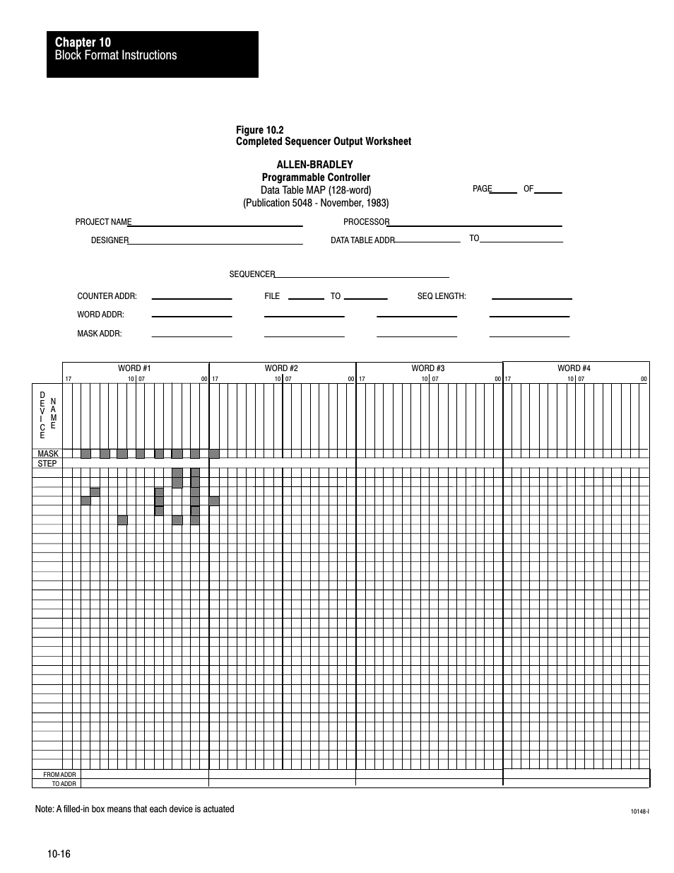 Block format instructions chapter 10, Bottle filling applications mini–plc–2/15 series b, Engineer 2 2 | Rockwell Automation 1772-LV Mini-PLC - 2/15 Programmable Controller (Series B) Programming and Operations User Manual | Page 138 / 215