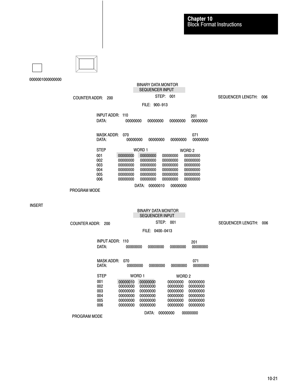 Block format instructions chapter 10 | Rockwell Automation 1772-LV Mini-PLC - 2/15 Programmable Controller (Series B) Programming and Operations User Manual | Page 143 / 215