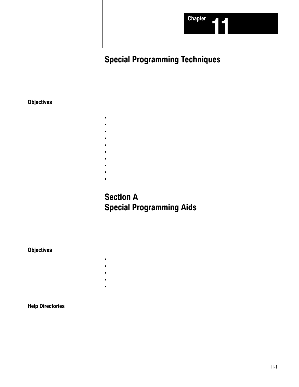1772-6.8.2, 11 - special programming techniques, 11ć1, Special programming techniques | Rockwell Automation 1772-LV Mini-PLC - 2/15 Programmable Controller (Series B) Programming and Operations User Manual | Page 148 / 215