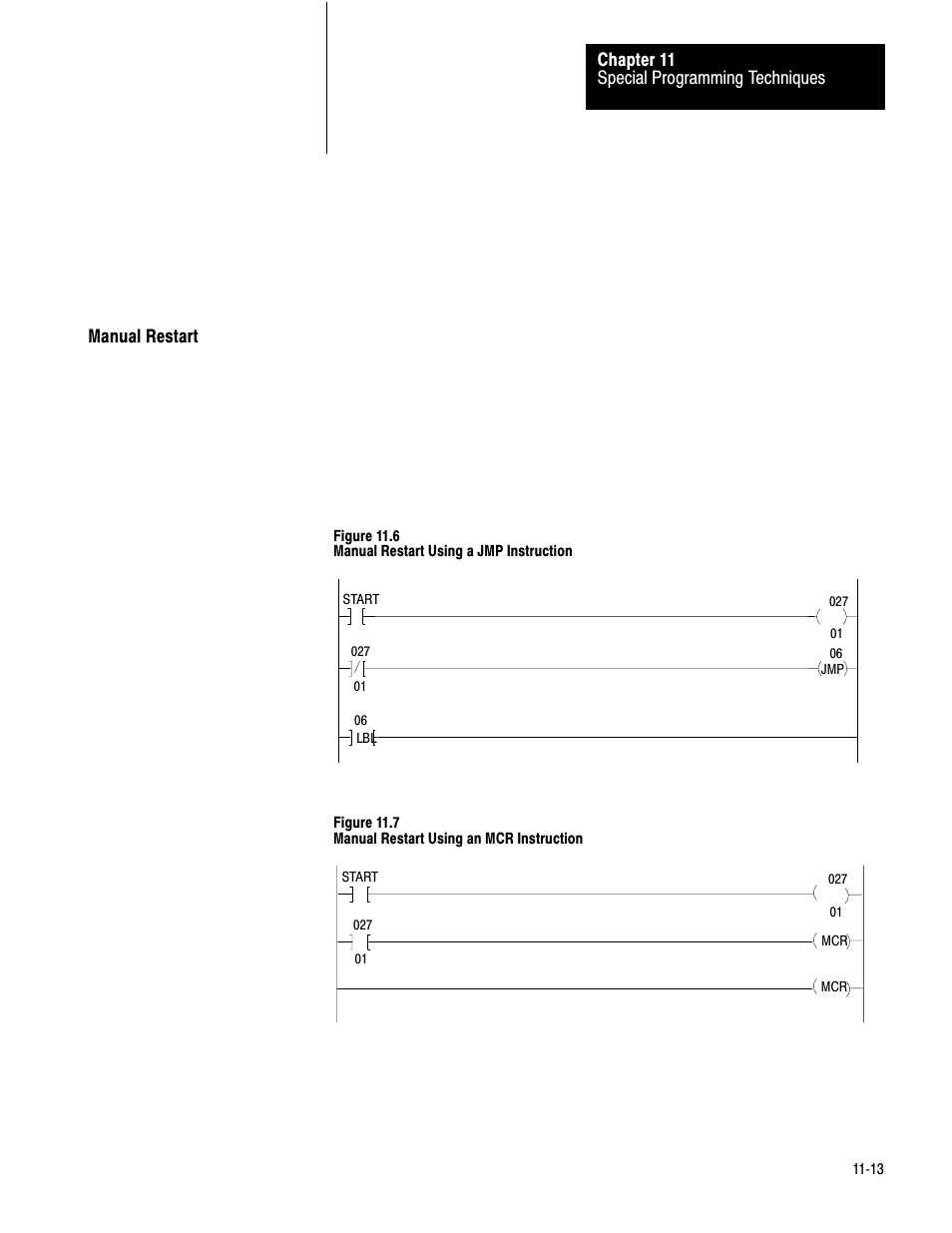11ć13 | Rockwell Automation 1772-LV Mini-PLC - 2/15 Programmable Controller (Series B) Programming and Operations User Manual | Page 160 / 215