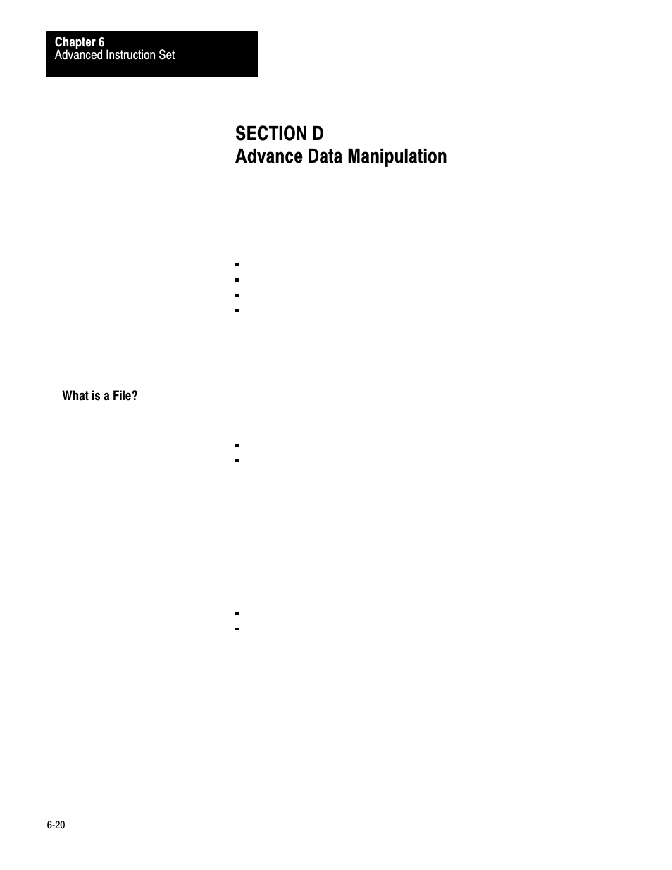 6ć20 | Rockwell Automation 1772-LV Mini-PLC - 2/15 Programmable Controller (Series B) Programming and Operations User Manual | Page 77 / 215