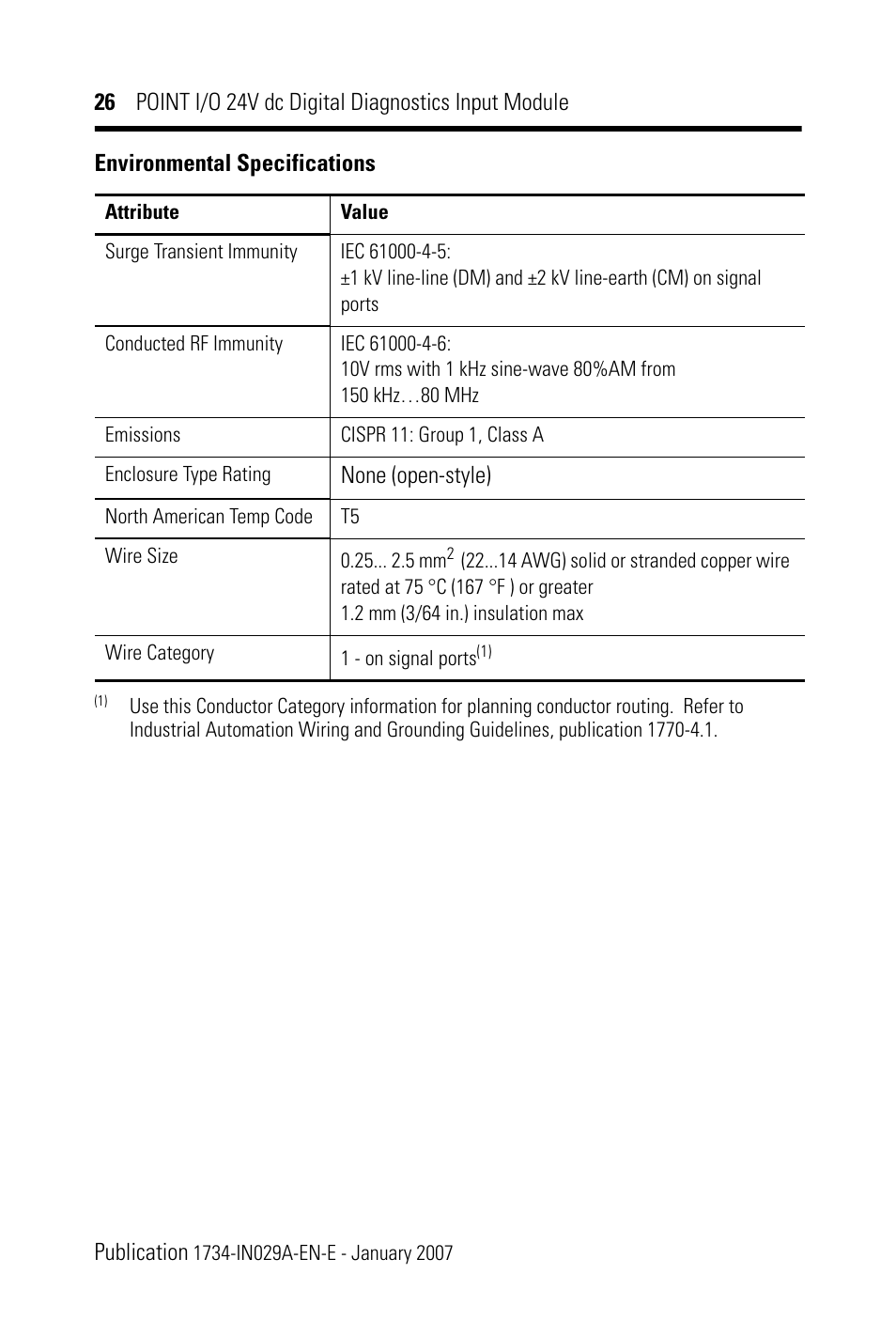 Rockwell Automation 1734-IB4D POINT I/O 24V dc 4-Channel Discrete Input Module Installation Instructions User Manual | Page 26 / 28