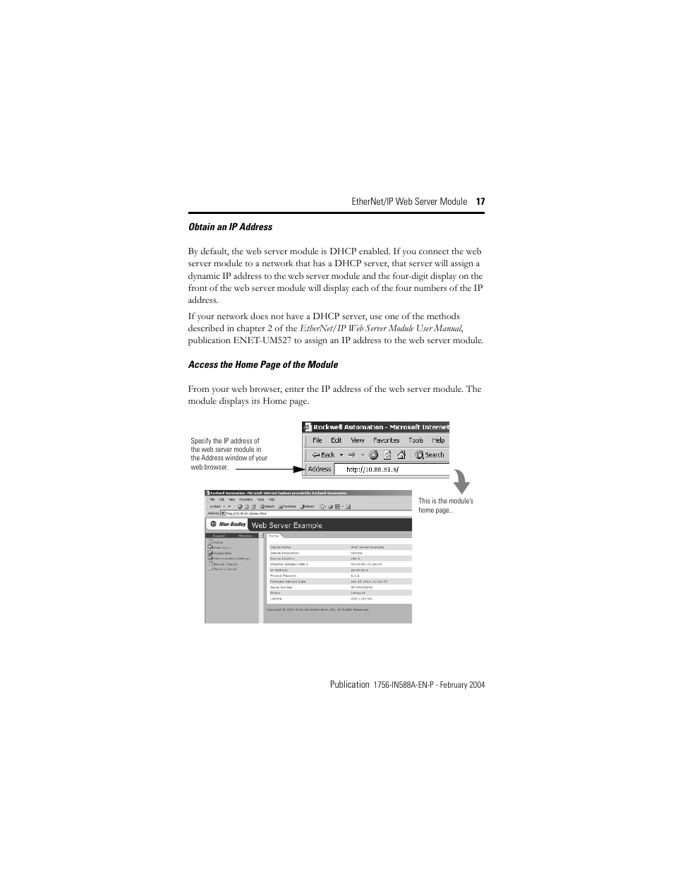 Rockwell Automation 1756-EWEB ControlLogix EtherNet/IP Web Server Module Installation Instructions User Manual | Page 17 / 30