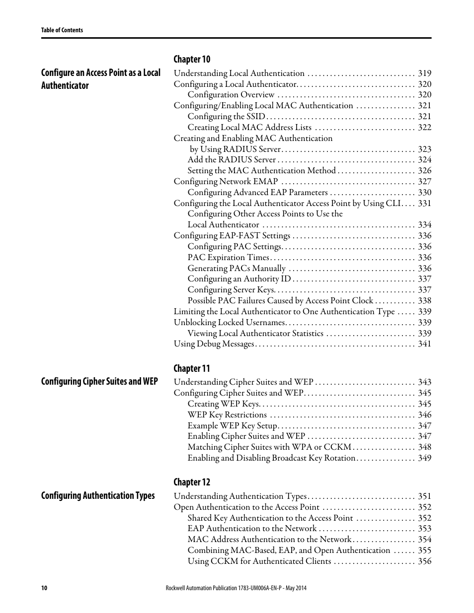Rockwell Automation 1783-WAPxxx Stratix 5100 Wireless Access Point User Manual User Manual | Page 10 / 612