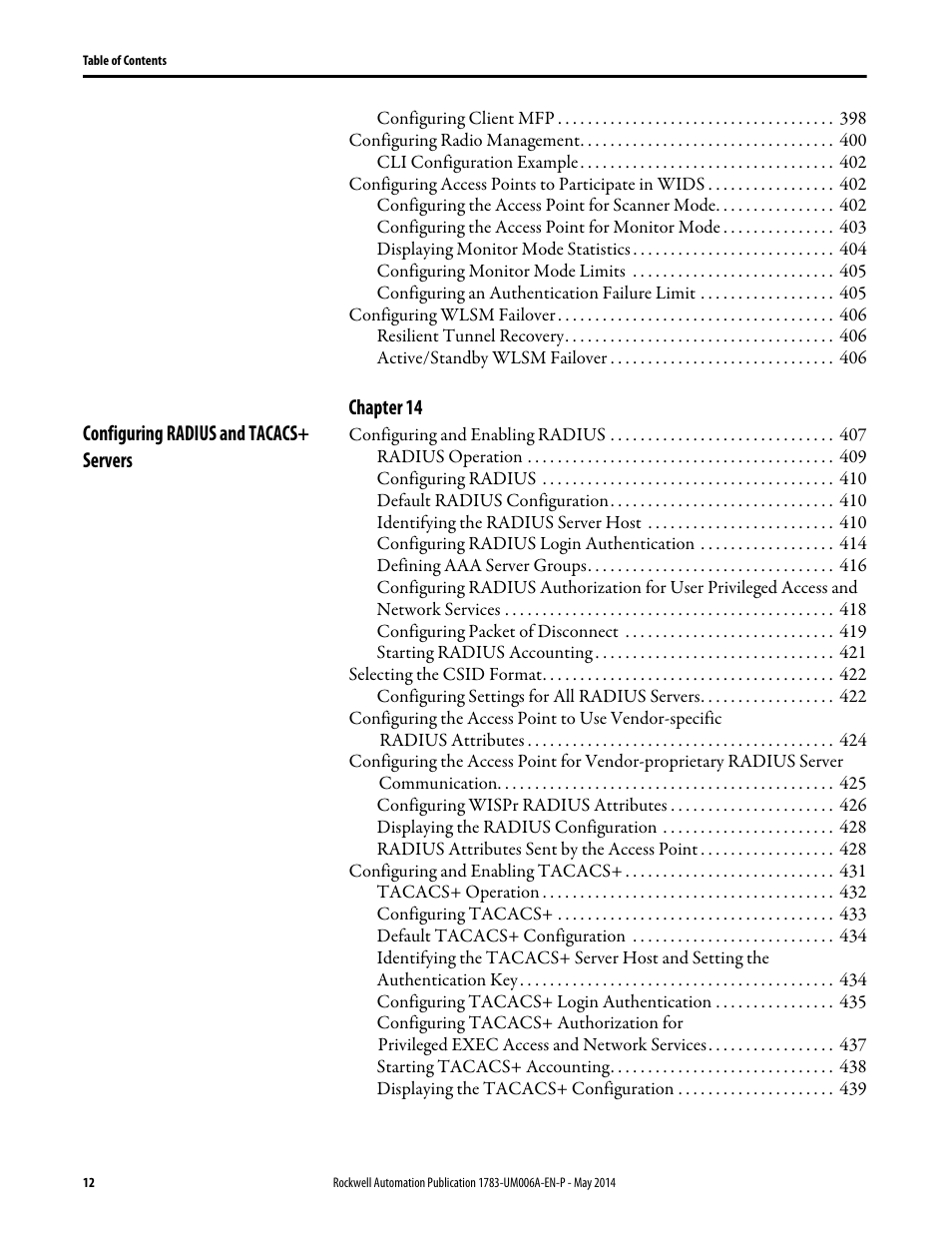 Rockwell Automation 1783-WAPxxx Stratix 5100 Wireless Access Point User Manual User Manual | Page 12 / 612