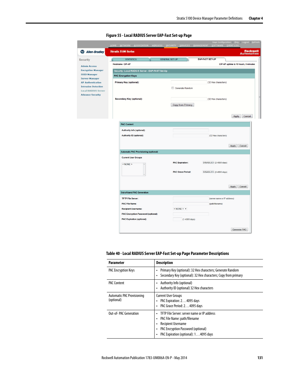 Rockwell Automation 1783-WAPxxx Stratix 5100 Wireless Access Point User Manual User Manual | Page 131 / 612