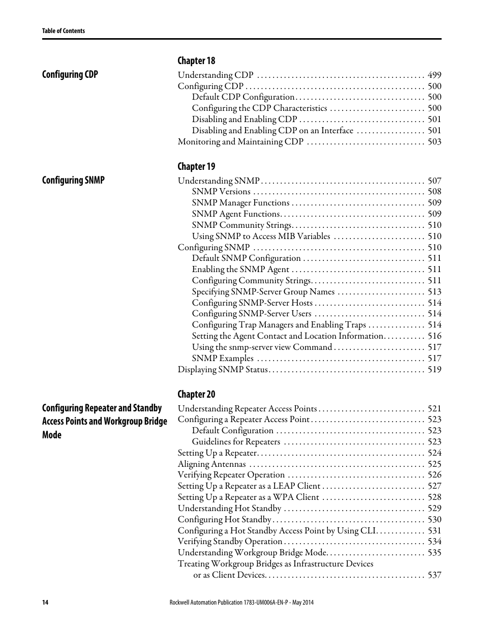 Rockwell Automation 1783-WAPxxx Stratix 5100 Wireless Access Point User Manual User Manual | Page 14 / 612