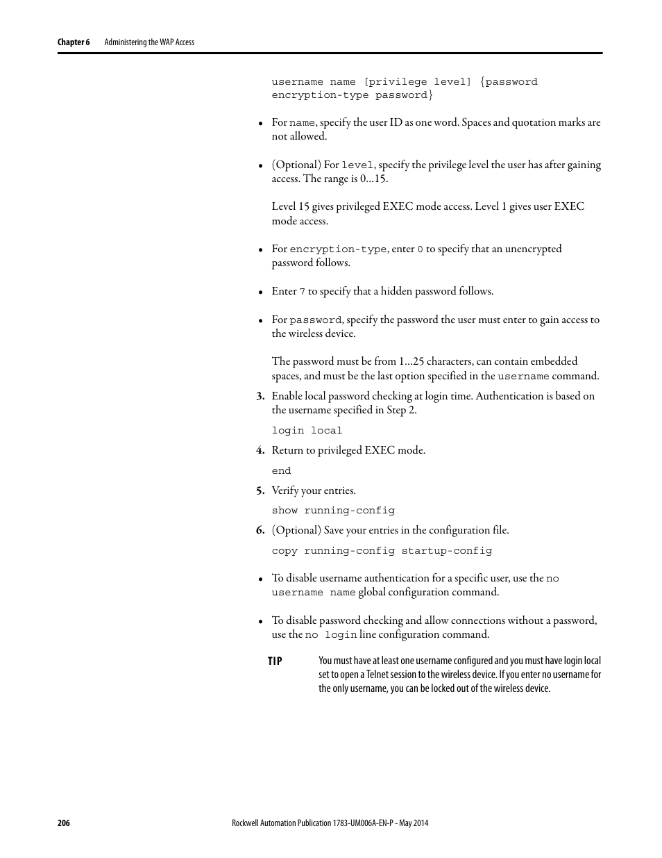 Rockwell Automation 1783-WAPxxx Stratix 5100 Wireless Access Point User Manual User Manual | Page 206 / 612