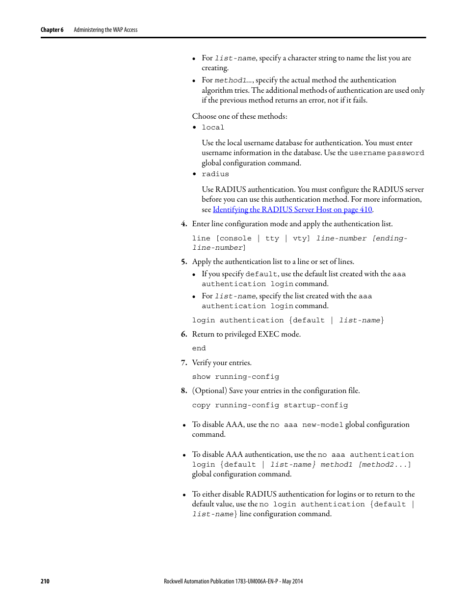 Rockwell Automation 1783-WAPxxx Stratix 5100 Wireless Access Point User Manual User Manual | Page 210 / 612