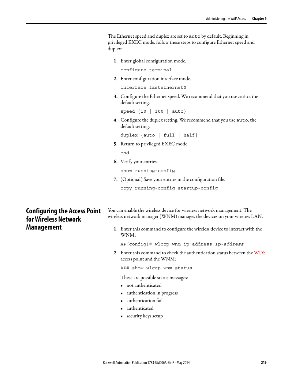 Rockwell Automation 1783-WAPxxx Stratix 5100 Wireless Access Point User Manual User Manual | Page 219 / 612