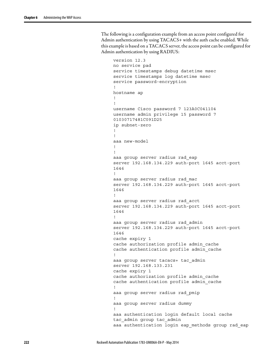 Rockwell Automation 1783-WAPxxx Stratix 5100 Wireless Access Point User Manual User Manual | Page 222 / 612