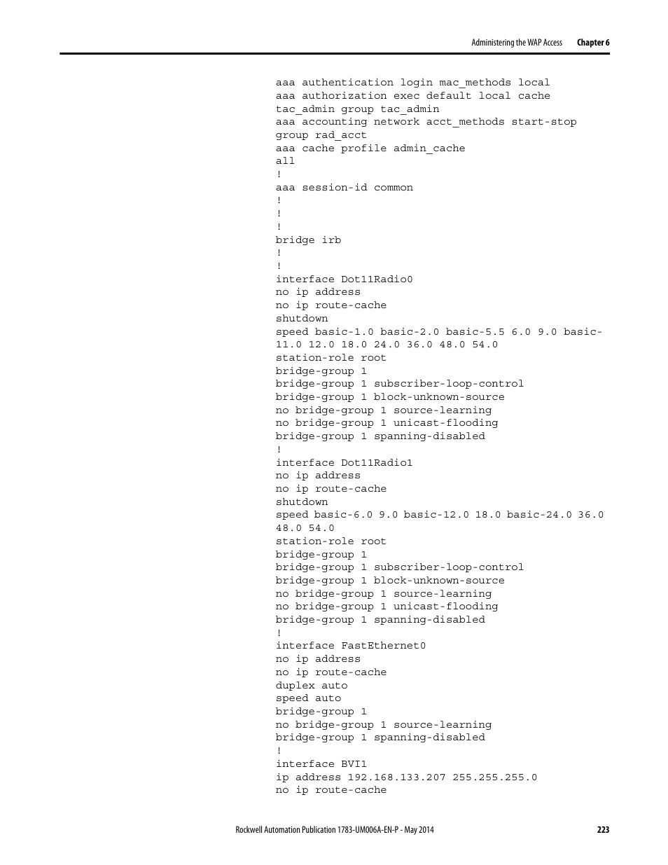 Rockwell Automation 1783-WAPxxx Stratix 5100 Wireless Access Point User Manual User Manual | Page 223 / 612