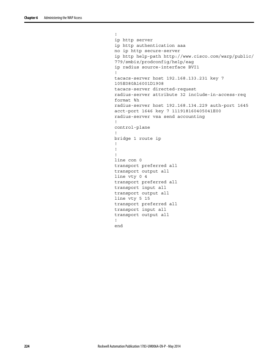 Rockwell Automation 1783-WAPxxx Stratix 5100 Wireless Access Point User Manual User Manual | Page 224 / 612